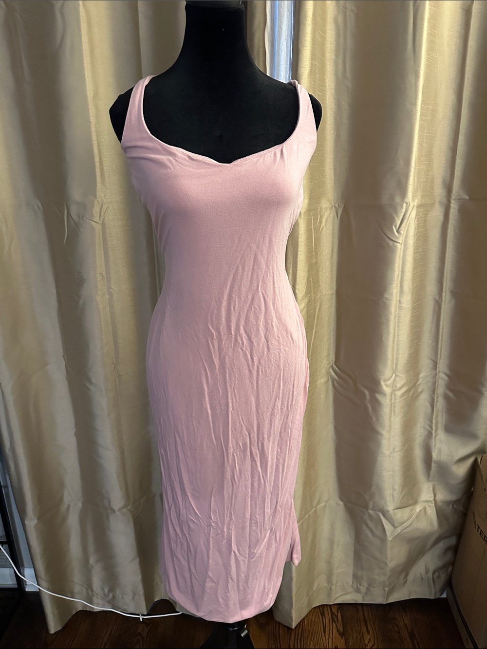 Oh Polly Pink Sleeveless Midi Dress